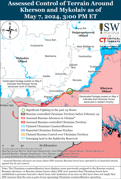 Mapa de operaciones militares el 8 de mayo de 2024: la situación en el frente