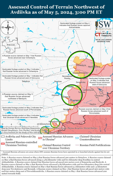 Mapa de operaciones militares para el 6 de mayo de 2024: situación en el frente