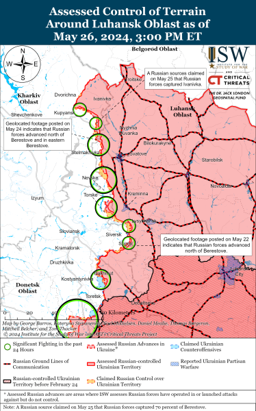 Mapa de operaciones militares el 27 de mayo de 2024 - la situación en el frente