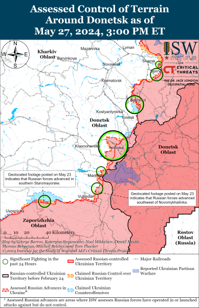 Mapa de operaciones militares el 28 de mayo de 2024: la situación en el frente