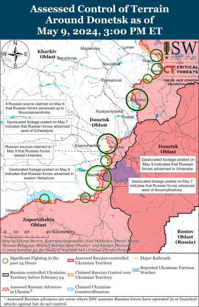 Mapa de operaciones militares para el 10 de mayo de 2024: la situación en el frente