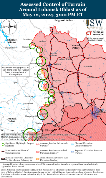 Mapa de operaciones militares para el 13 de mayo de 2024: situación en el frente