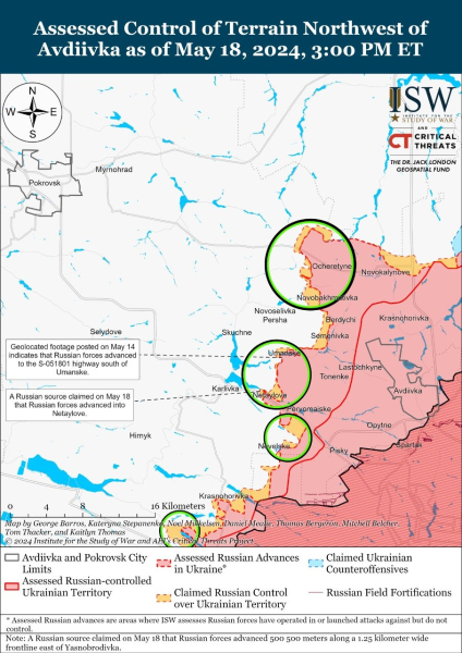 Mapa de operaciones militares para el 19 de mayo de 2024: situación en el frente