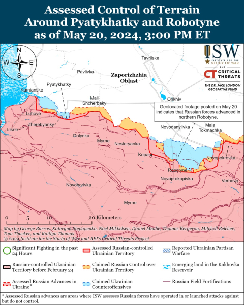 Mapa de operaciones militares para el 21 de mayo de 2024: situación en el front