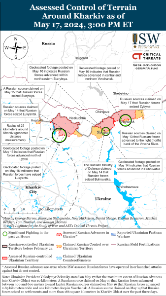 Mapa de operaciones militares para el 18 de mayo de 2024: la situación en el frente 