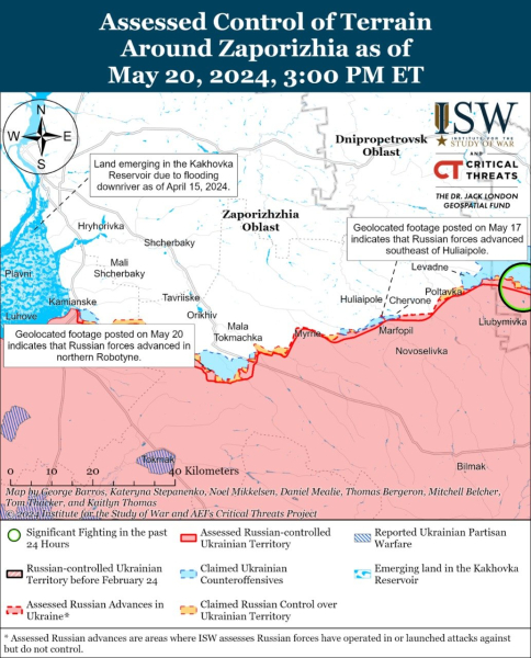 Mapa de operaciones militares al 21 de mayo de 2024: situación en el frente