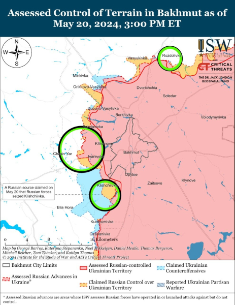 Mapa de operaciones militares para el 21 de mayo de 2024: situación en el frente