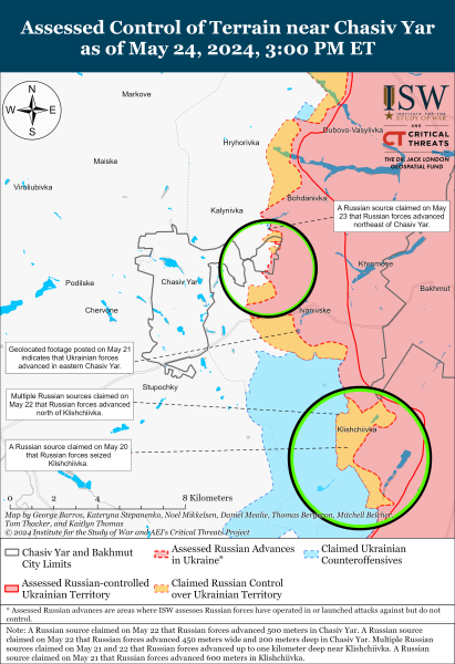 Mapa de operaciones militares al 25 de mayo de 2024: situación en el frente