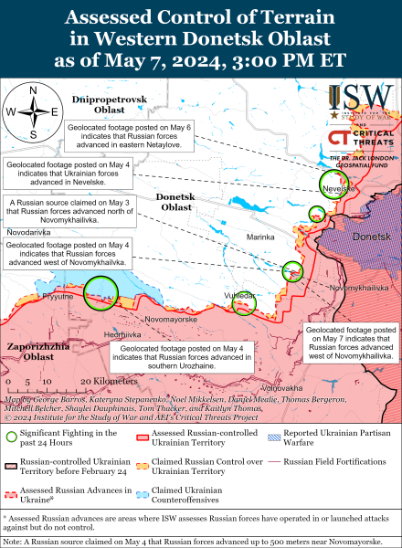 Mapa de operaciones militares el 8 de mayo de 2024: la situación en el frente