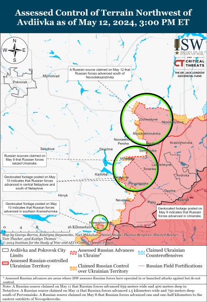 Mapa de operaciones militares al 13 de mayo de 2024: situación en el frente