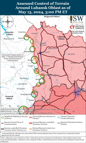 Mapa de operaciones militares al 14 de mayo de 2024: situación en el frente