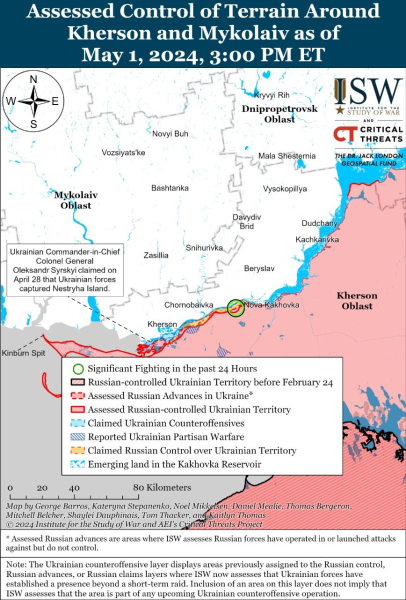 Mapa de operaciones militares para el 2 de mayo de 2024: situación en el frente