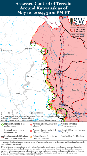 Mapa de operaciones militares al 13 de mayo de 2024: situación en el frente