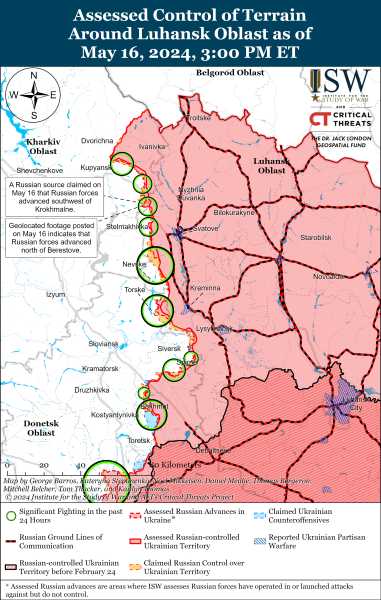 Mapa de operaciones militares el 17 de mayo de 2024 - la situación en el frente