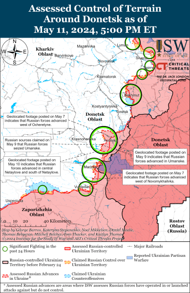 Mapa de operaciones militares para el 12 de mayo de 2024: situación en el frente