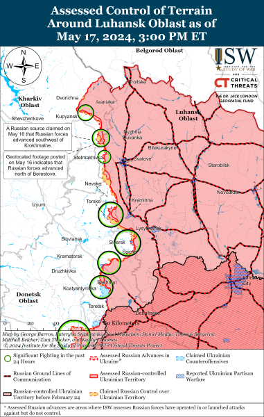 Mapa de operaciones militares al 18 de mayo de 2024: situación en el frente 