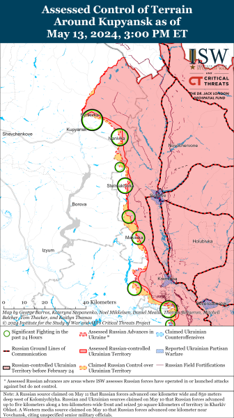 Mapa de operaciones militares al 14 de mayo de 2024: situación en el frente