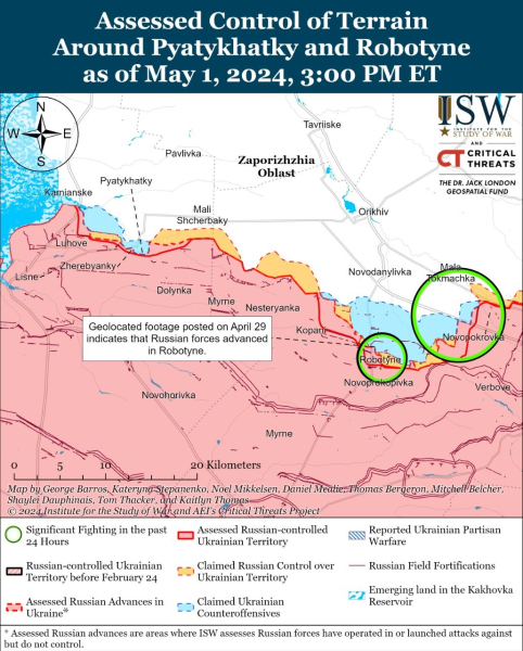 Mapa de operaciones militares para el 2 de mayo de 2024: situación en el frente