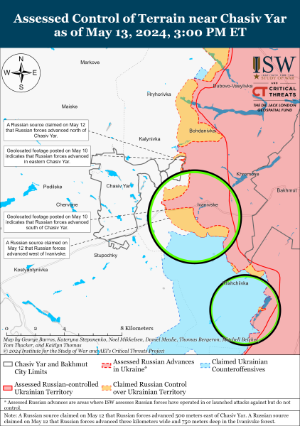 Mapa de operaciones militares para el 14 de mayo de 2024: situación en el frente 