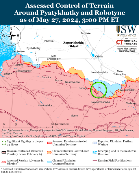 Mapa de operaciones militares al 28 de mayo de 2024 - situación en el frente