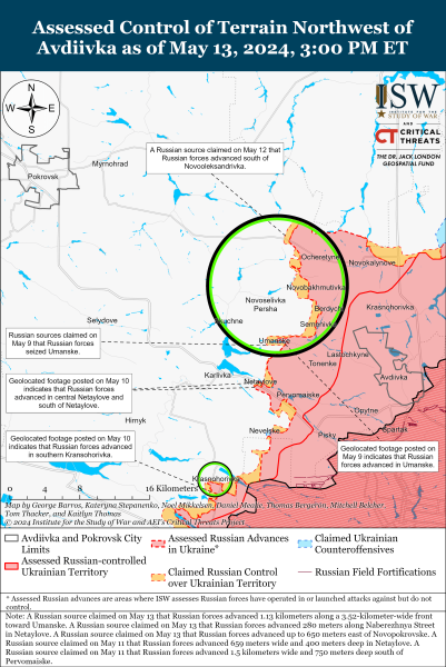 Mapa de operaciones militares al 14 de mayo de 2024: situación en el frente