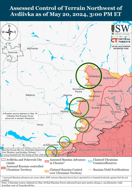 Mapa de operaciones militares al 21 de mayo de 2024: situación en el frente