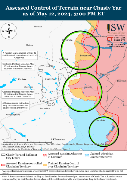 Mapa de operaciones militares para el 13 de mayo de 2024: situación en el frente 