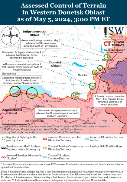 Mapa de operaciones militares para el 6 de mayo de 2024: situación en el frente