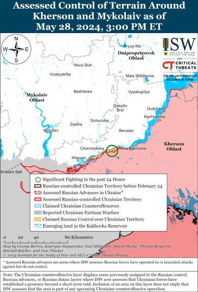 Mapa de operaciones militares al 29 de mayo de 2024: situación en el frente