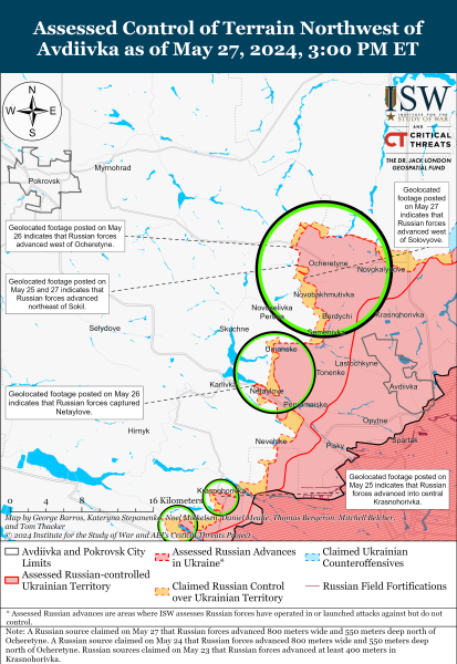 Mapa de operaciones militares al 28 de mayo de 2024: situación en el frente