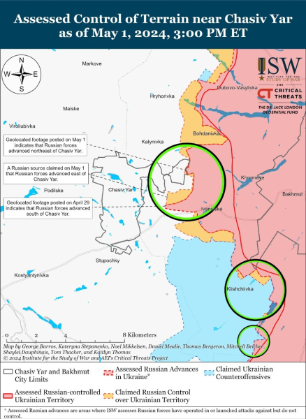 Mapa de operaciones militares para el 2 de mayo de 2024: situación en el frente