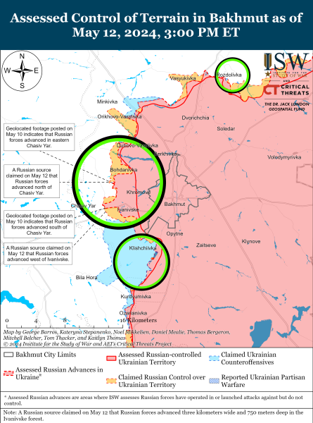 Mapa de operaciones militares al 13 de mayo de 2024: situación en el frente