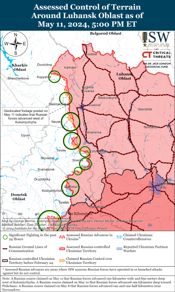 Mapa de operaciones militares para el 12 de mayo de 2024: situación en el frente