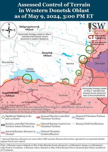 Mapa de operaciones militares para el 10 de mayo de 2024: situación en el frente 