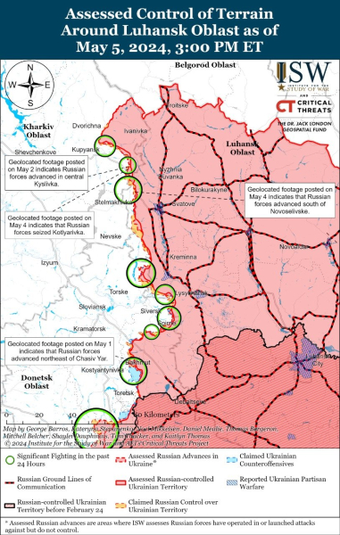 Mapa de operaciones militares para el 6 de mayo de 2024: situación en el frente