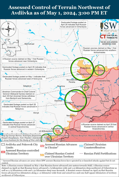 Mapa de operaciones militares para el 2 de mayo de 2024: situación en el frente