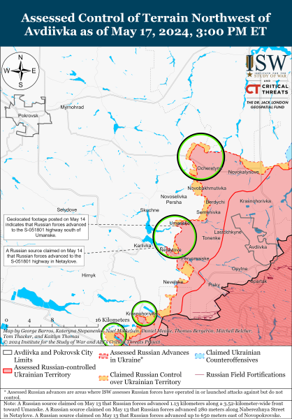 Mapa de operaciones militares para el 18 de mayo de 2024: la situación en el frente