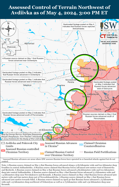 Mapa de operaciones militares para el 5 de mayo de 2024: la situación en el frente