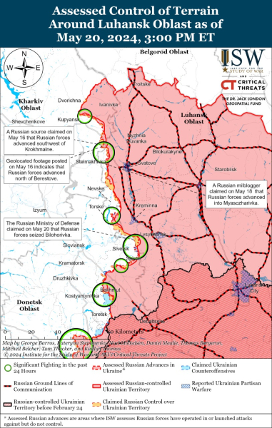 Mapa de operaciones militares para el 21 de mayo de 2024: situación en el frente