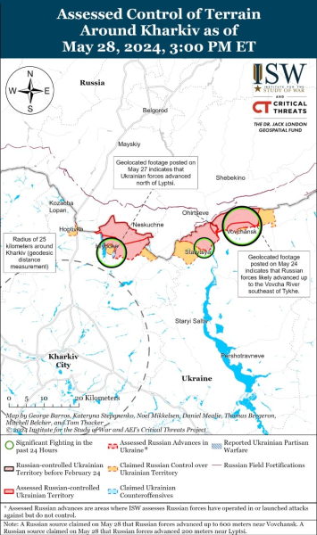 Mapa de operaciones militares al 29 de mayo de 2024: situación en el frente