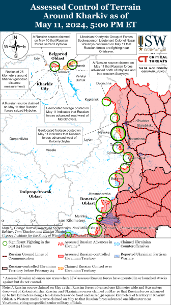 Mapa de operaciones militares para el 12 de mayo de 2024: la situación en el frente