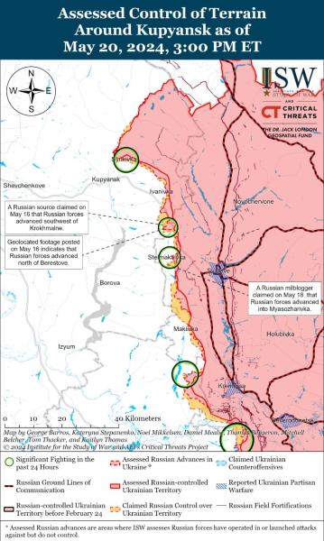 Mapa de operaciones militares al 21 de mayo de 2024: situación en el frente