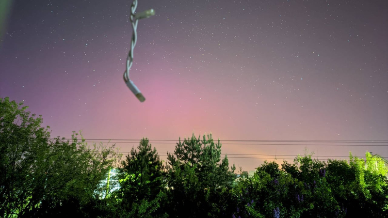 Aurora boreal apareció en Ucrania