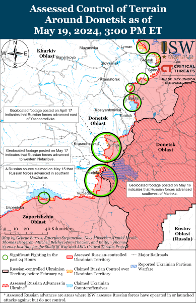 Mapa de operaciones militares para el 20 de mayo de 2024: situación en el frente