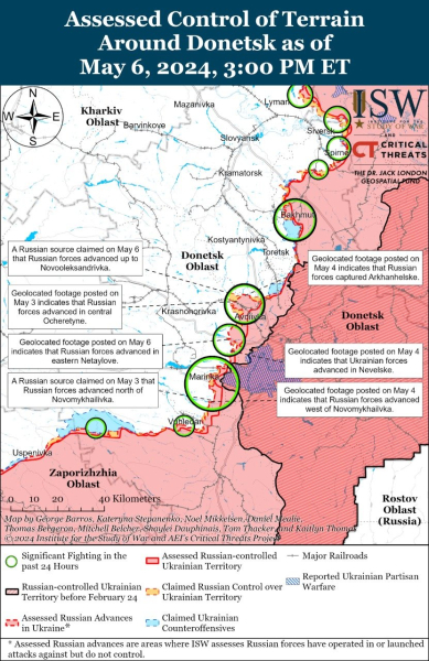 Mapa de operaciones militares para el 7 de mayo de 2024: situación en el frente