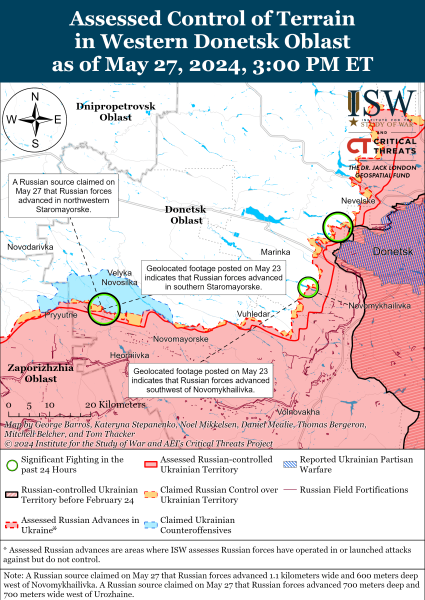 Mapa de operaciones militares el 28 de mayo de 2024 - la situación en el frente