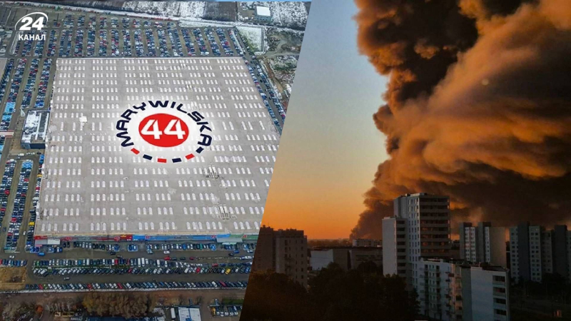 Los productos químicos también se queman: En Varsovia, un incendio arrasó un complejo comercial con más de mil tiendas
