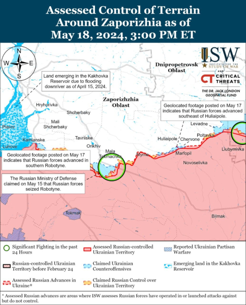 Mapa de operaciones militares para el 19 de mayo de 2024: situación en el frente