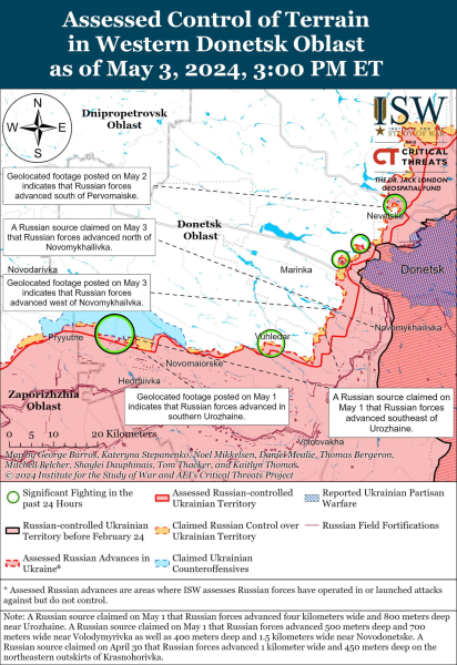 Mapa de operaciones militares el 4 de mayo de 2024: la situación en el frente