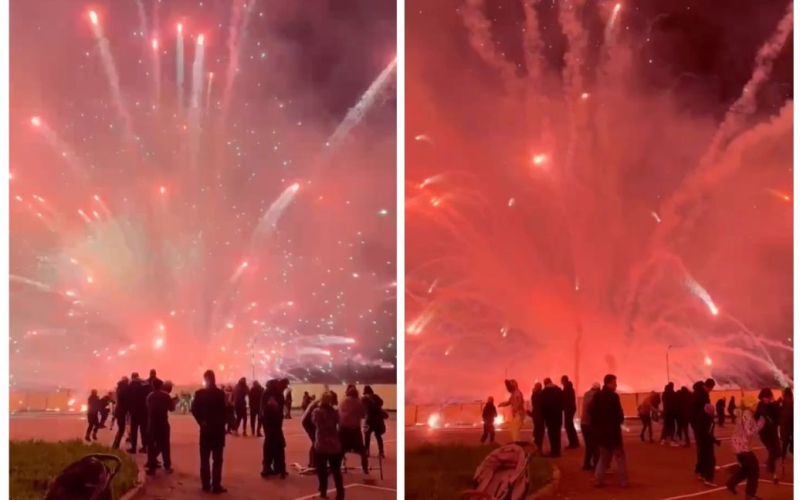 En Moscú, se lanzaron fuegos artificiales directamente contra la multitud hasta el 9 de mayo (vídeo)